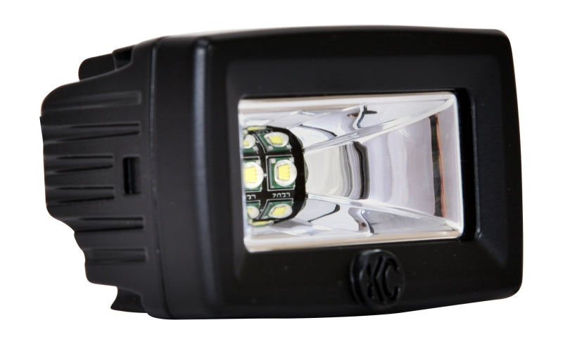 KC HiLiTES C-Series 2in. C2 LED Light 20w Area Flood Beam (Single) - Black