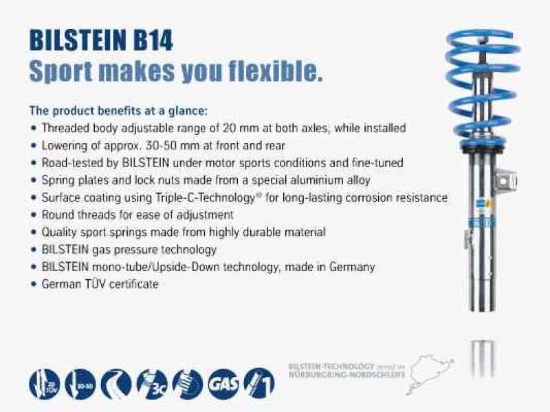 Bilstein B14 1999 Audi A6 Avant Front and Rear Suspension Kit