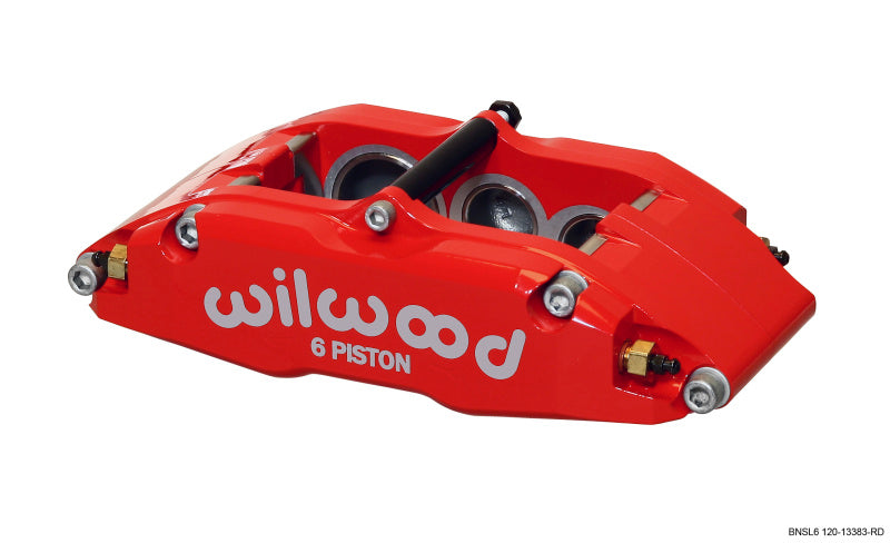 Wilwood Caliper-BNSL6-RH-Red 1.62/1.12/1.12in Pistons 1.10in Disc