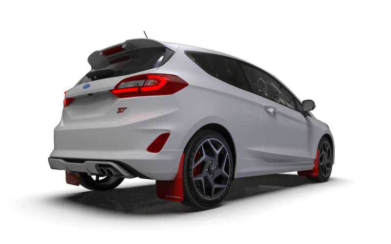 Rally Armor 18-23 Ford Fiesta ST MK8 Red UR Mud Flap w/White Logo