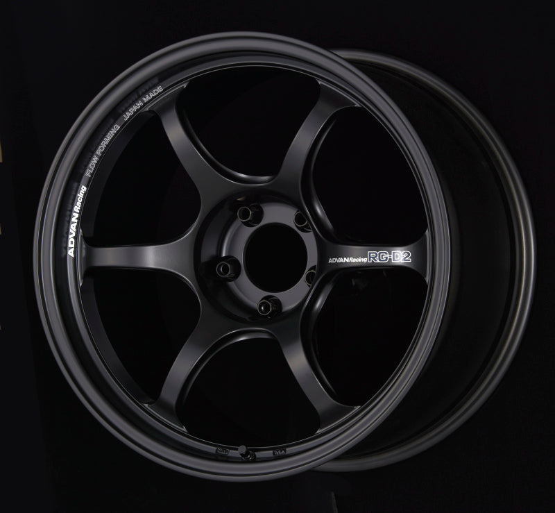 Advan RG-D2 18x8.0 +47 5-100 Semi Gloss Black Wheel