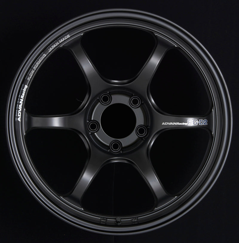 Advan RG-D2 18x8.0 +45 5-120 Semi Gloss Black Wheel