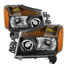 Load image into Gallery viewer, xTune Nissan Titan 04-15 (08-15 OE Style ) OEM Head Lights set - Black HD-JH-NTI08-AM-BK