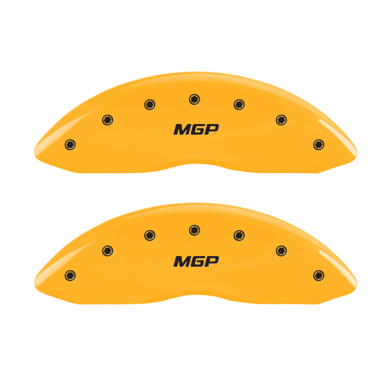 MGP 4 Caliper Covers Engraved Front & Rear MGP Yellow Finish Black Characters 2003 BMW X5