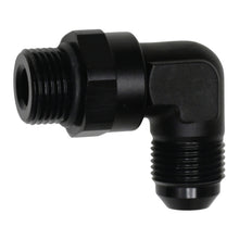 Load image into Gallery viewer, DeatschWerks 8AN ORB Male Swivel to 8AN Male Flare 90-Degree Fitting - Anodized Matte Black