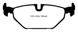 EBC 99-01 Saab 9-5 2.3 Turbo (Aero) Redstuff Rear Brake Pads