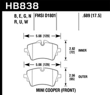 Load image into Gallery viewer, Hawk 14-17 Mini Cooper S HP+ Front Brake Pads