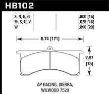 Load image into Gallery viewer, Hawk DTC-80 AP Racing 6/Sierra/JFZ/Wilwood 20mm Race Brake Pads