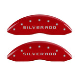 MGP 4 Caliper Covers Engraved Front & Rear MGP Red finish silver ch