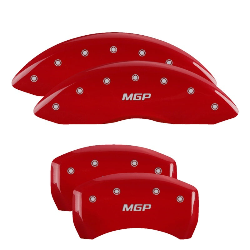 MGP 4 Caliper Covers Engraved Front & Rear MGP Black finish silver ch