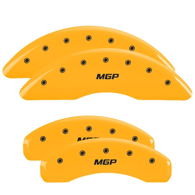 MGP 4 Caliper Covers Engraved Front & Rear MGP Yellow Finish Black Char 2003 Mercedes-Benz E320