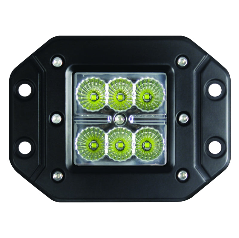 Hella Value Fit Flush Mount 3in 18W Cube Flood Beam LED Light