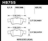 Hawk 03-06 Mercedes Benz SL500 HPS 5.0 Rear Brake Pads