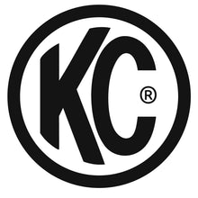 Load image into Gallery viewer, KC HiLiTES 4in. Round ABS Stone Guard for Rally 400 (Single) - Black w/White KC Logo