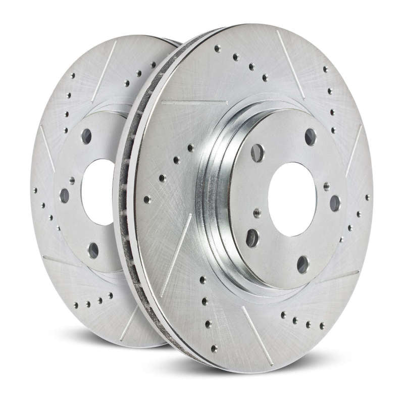 Power Stop 03-11 Saab 9-3 Front Evolution Drilled & Slotted Rotors - Pair