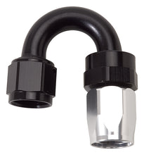 Load image into Gallery viewer, Russell Performance -12 AN Black/Silver 180 Degree Tight Radius Full Flow Swivel Hose End