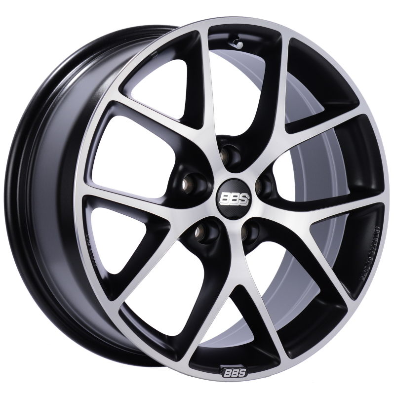 BBS SR 18x8 5x115 ET36 CB70.2 Satin Black Diamond Cut Face Wheel