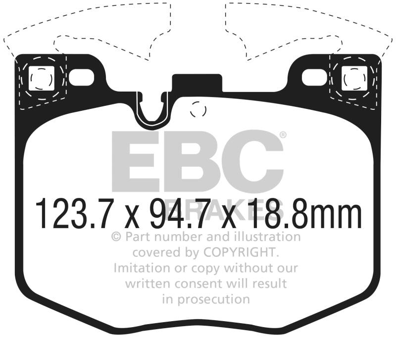 EBC 2018+ BMW X3 M40i (G01) 3.0T Greenstuff Front Brake Pads