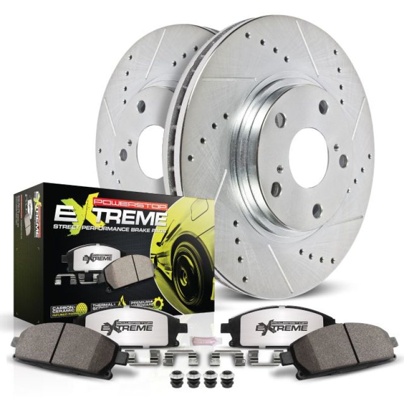 Power Stop 07-15 BMW X5 Rear Z26 Street Warrior Brake Kit