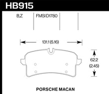 Load image into Gallery viewer, Hawk 15-18 Porsche Macan Performance Ceramic Rear Brake Pads