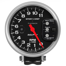 Load image into Gallery viewer, Autometer Sport-Comp Tachometer 5in 11K RPM Pedestal with RPM playback