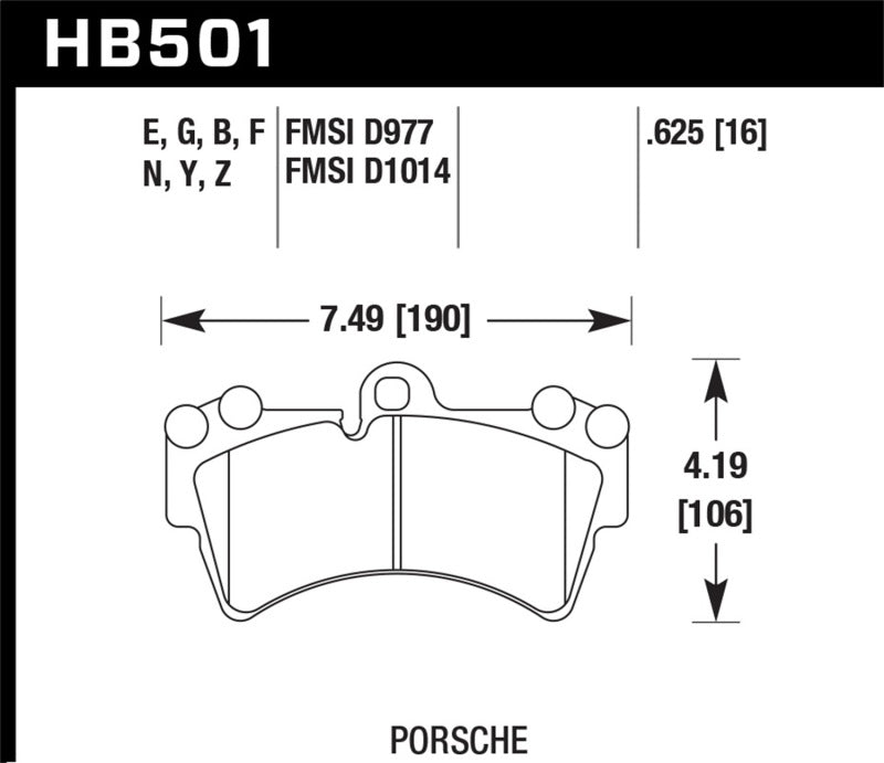 Hawk 2007-2014 Audi Q7 Premium HPS 5.0 Front Brake Pads