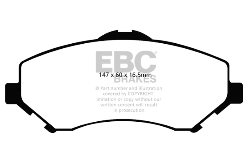 EBC 08-11 Chrysler Town & Country 3.3 Greenstuff Front Brake Pads