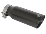 aFe MACH Force-Xp 409 Stainless Steel Clamp-on Exhaust Tip 3in Inlet 4in Outlet - Black