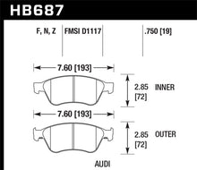 Load image into Gallery viewer, Hawk 04-10 Audi A8 Quattro / 07-11 S6 / 07-10 S8 /  04-06 VW Phaeton HPS Front Street Brake Pads