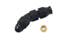 Load image into Gallery viewer, Vibrant 45 Degree 3/8in Tube to Male -6AN Flare Adapter w/ Olive Inserts