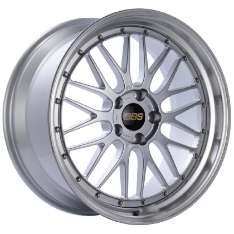 BBS LM 19x10 5x114.3 ET40 Diamond Silver Center Diamond Cut Lip Wheel - 82mm PFS/Clip Required