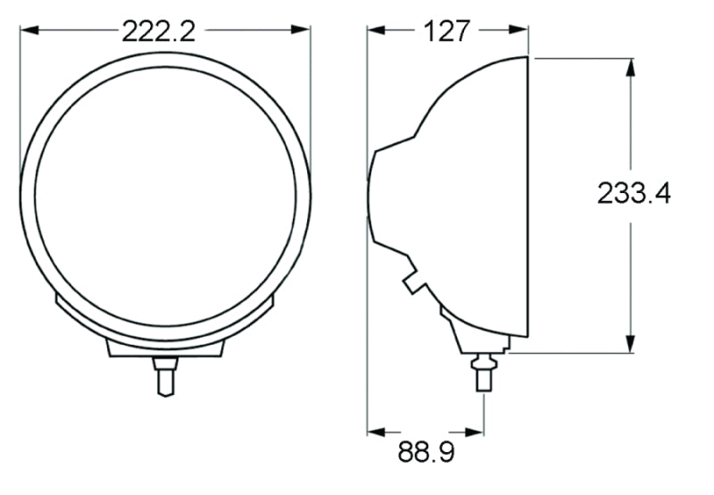 Hella Rallye 4000 Series Chrome Euro Beam 12V Halogen Lamp with Position Lamp