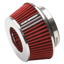 Load image into Gallery viewer, Edelbrock Air Filter Pro-Flo Series Conical 3 7In Tall Red/Chrome