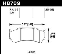 Load image into Gallery viewer, Hawk Performance Alcon Mono 6, Model 4497 DTC-60 Race Brake Pads