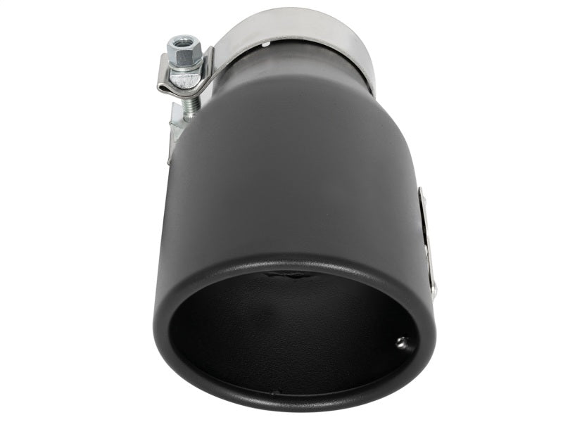 aFe MACH Force-Xp 409 SS Exhaust Tip Black (Left Side) 3in In x 4-1/2in Out x 9in L Clamp-On