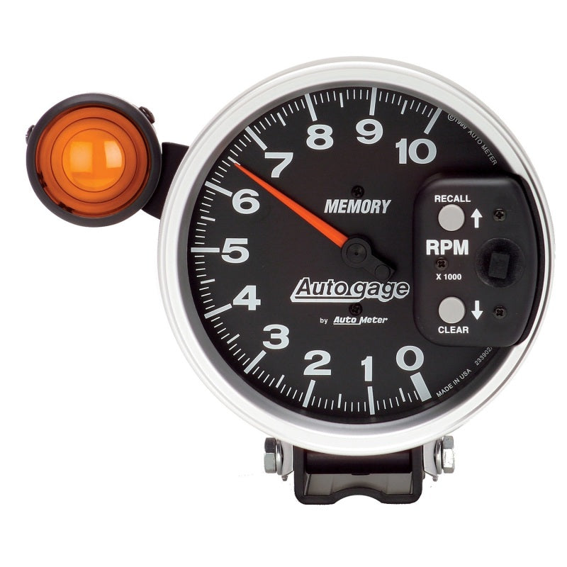 Autometer 5 inch 10K RPM w/ Monster Shift Lite / Memory Pedestal Tachometer