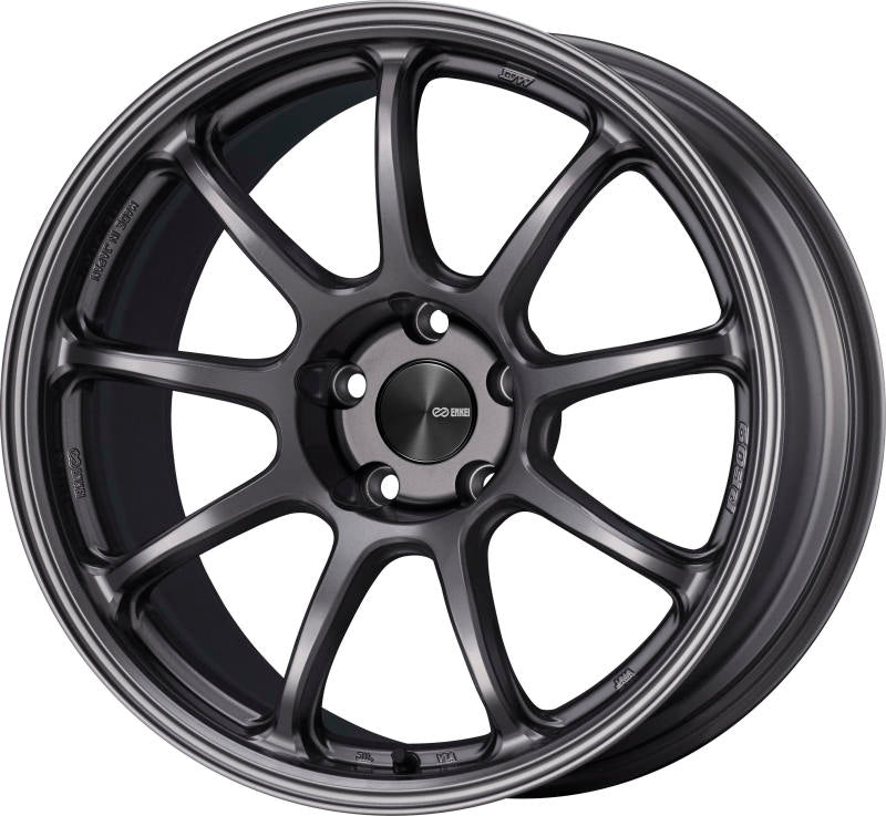 Enkei PF09 18x9.5 5x114.3 15mm Offset 75mm Bore Dark Silver Wheel