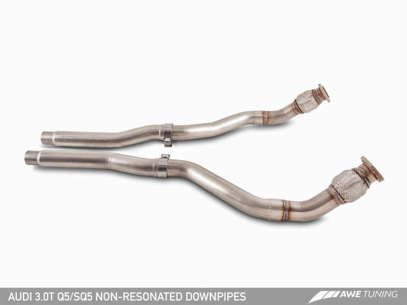 AWE Tuning Audi 8R Q5 3.2L Non-Resonated Exhaust System (Downpipe-Back) - Diamond Black Tips