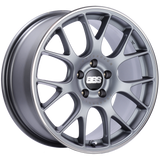 BBS CH-R 18x8.5 5x112 ET38 Satin Titanium Polished Rim Protector Wheel -82mm PFS/Clip Required