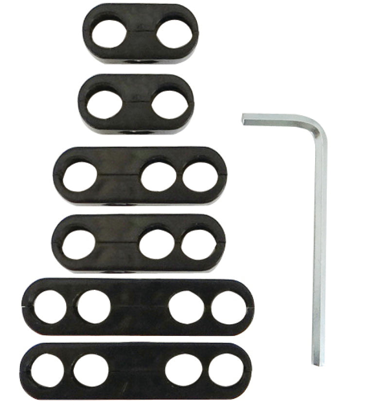 Moroso Spark Plug Wire Separator Kit w/Allen Wrench - Split Design - Black