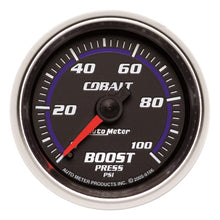 Load image into Gallery viewer, Autometer Cobalt 52mm 0-100psi Mechanical Boost Gauge