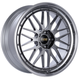 BBS LM 18x9 5x114.3 ET25 Diamond Black Center Diamond Cut Lip Wheel - 82mm PFS Required