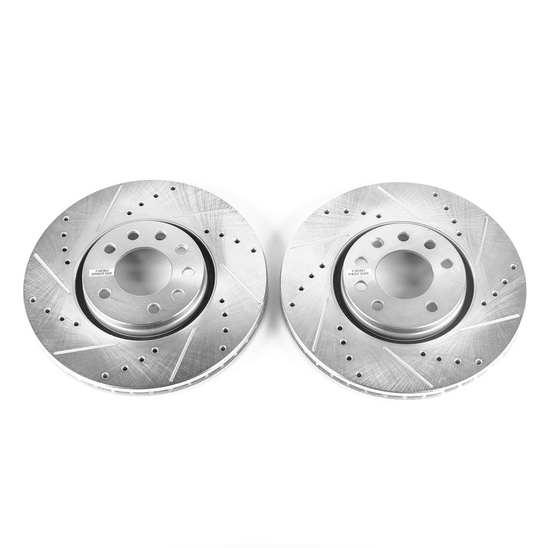 Power Stop 03-11 Saab 9-3 Front Evolution Drilled & Slotted Rotors - Pair