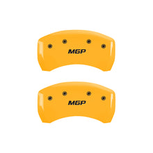 Load image into Gallery viewer, MGP 4 Caliper Covers Engraved Front &amp; Rear MGP Yellow finish black ch