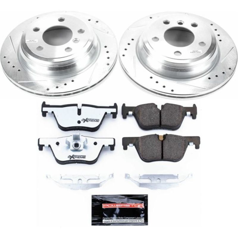 Power Stop 13-18 BMW 320i xDrive Rear Z26 Street Warrior Brake Kit