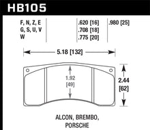 Load image into Gallery viewer, Hawk DTC-80 Brembo/Alcon 20mm Race Brake Pads