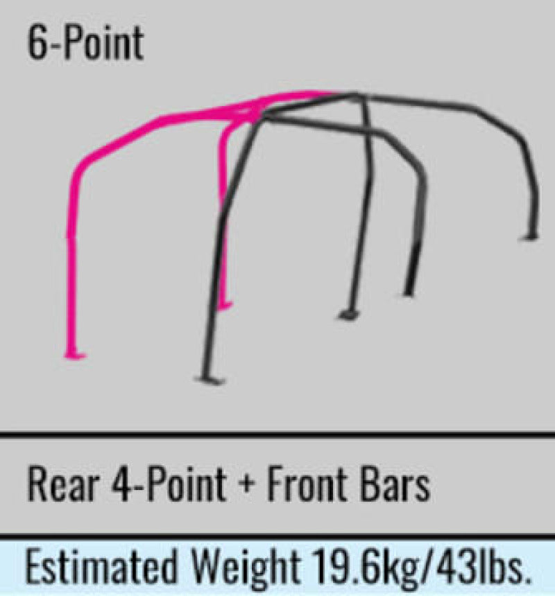 Cusco Chro-moly Roll Cage Through Dash 6 Point CP9A (S/O / No Cancel)