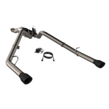 QTP 19-20 Ram 1500 304SS Screamer Cat-Back Exhaust Rear Split Exit w/4.5in Black Tips