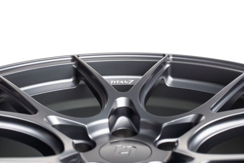 Titan 7 T-CS5 18x9.5 5x114.3 +40 Offset / 73 CB Satin Titanium Wheel (Hub Ring Req.)