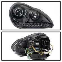 Load image into Gallery viewer, Spyder Porsche Cayenne 03-06 Projector Xenon/HID Model- DRL LED Blk PRO-YD-PCAY03-HID-DRL-BK